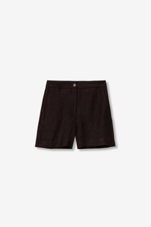 Short noir fluide coupe chino pour femme Tiffosi KIM1B, matière viscose ultra-légère, collection printemps été 2026 boutique Casual Sénas.