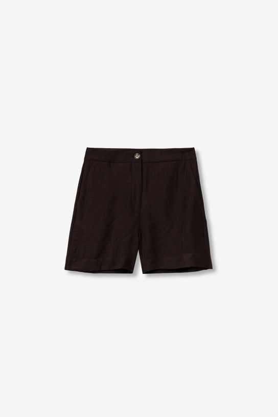 Short noir fluide coupe chino pour femme Tiffosi KIM1B, matière viscose ultra-légère, collection printemps été 2026 boutique Casual Sénas.