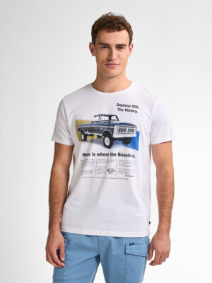 T-shirt Homme Blanc Petrol Industries : Esprit Rétro Daytona 2026