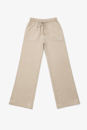 Pantalon large et fluide beige en lyocell pour adolescente Tiffosi, collection Bangkok printemps-été 2026 boutique Casual Sénas.
