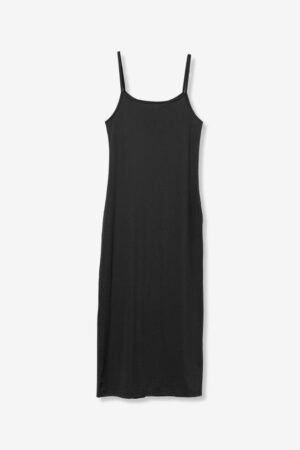 Robe longue noire pour adolescente Tiffosi, modèle RIOTINTO, matière douce et extensible, collection été 2026 boutique Casual Sénas.