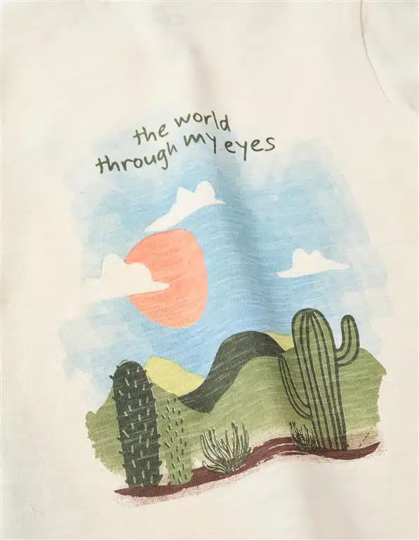T-shirt Blanc Garçon Lanzarote Zippy – Image 3