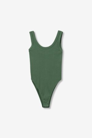 Body débardeur vert femme Tiffosi SAINZ1 collection TYW Casual Sénas coton stretch