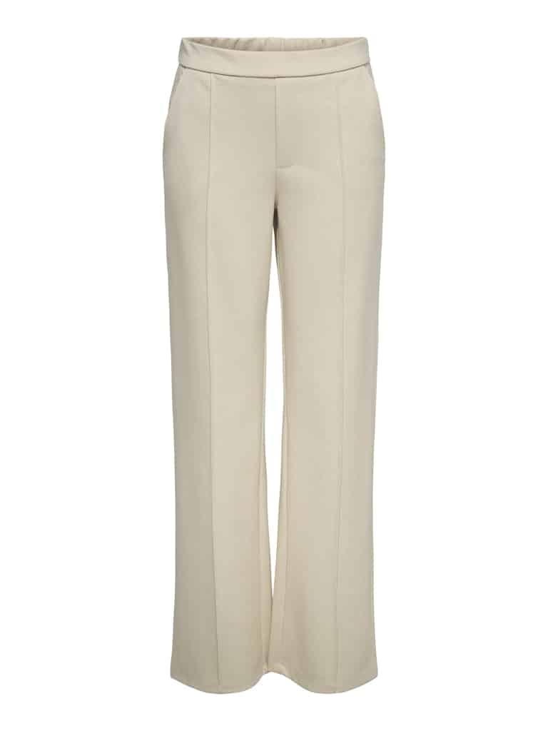 Pantalon large beige femme JDYRISSO coupe droite fluide taille élastique matière jersey doux extensible style casual chic Casual Sénas mode 2026