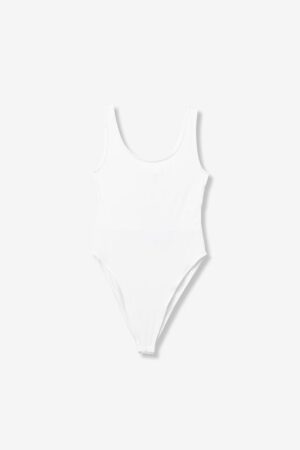 body débardeur blanc femme tiffosi effet seconde peau été tenue chic minimaliste