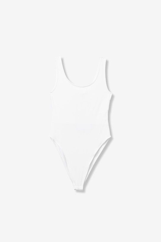body débardeur blanc femme tiffosi effet seconde peau été tenue chic minimaliste