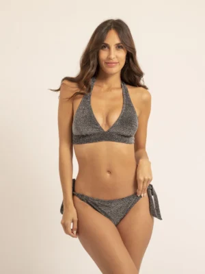 MAILLOT DE BAIN LUREX DEUX PIECED NOIR DONA LISA FEMME DU 36 AU 42 NOUVELLE COLLECTION ETE GINNY
