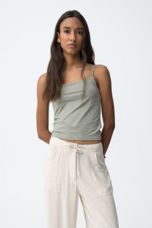 DEBARDEUR VERT SAUGE FINES BRETELLES TIFFOSI FEMME TYW DU XXS AU L NOUVELLE COLLECTION PRINTEMPS ETE VIANA