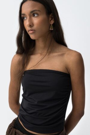 Top brassière noir femme Tiffosi Gaia coupe bandeau stretch TYW collection printemps-été 2026 boutique Casual Sénas.