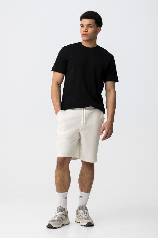 short jogging homme blanc tiffosi taille elastique coton ete
