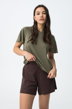 t shirt vert femme fluide tiffosi cooky manches courtes ete senas livraison france
