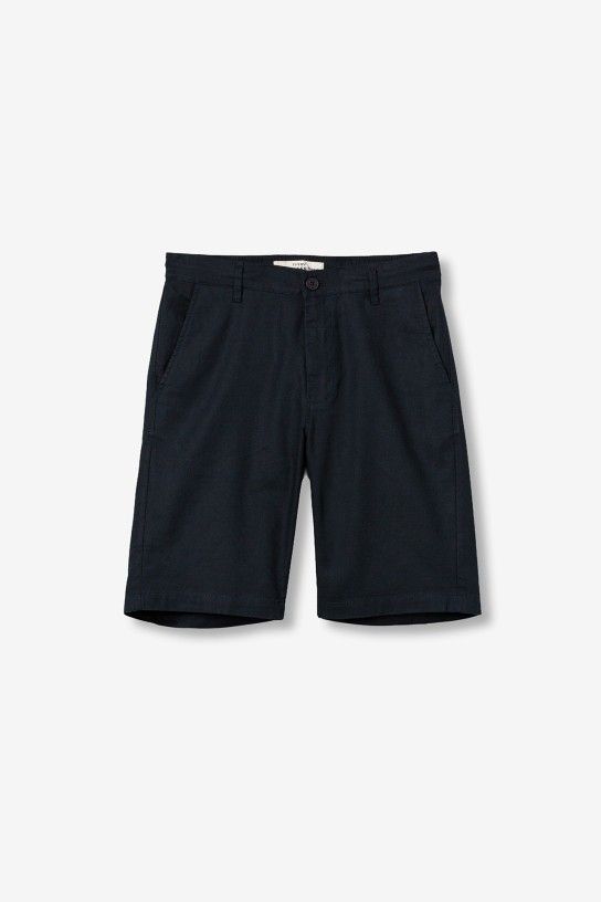 short chino bleu homme Tiffosi coton lin taille elastique collection printemps ete