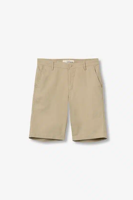 short chino homme beige coton lin tiffosi taille elastique ete 2026 casual senas