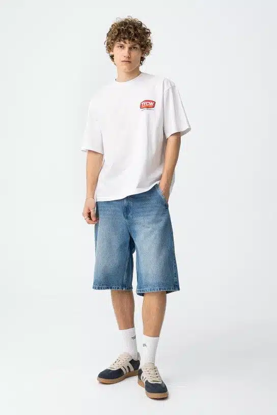 short jean homme baggy skater fit bleu tiffosi ryder2 streetwear ete