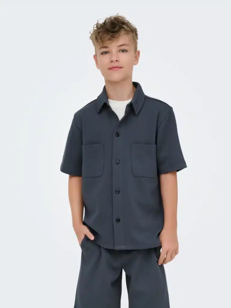 chemise manches courtes bleue only and sons ado garcon ete 2026
