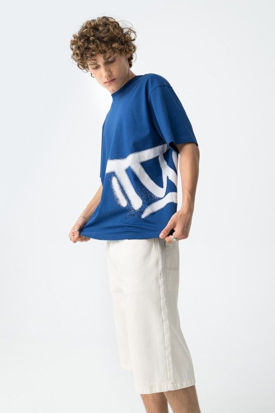tshirt bleu oversize graffiti tiffosi tycw homme ete 2026 proche avignon