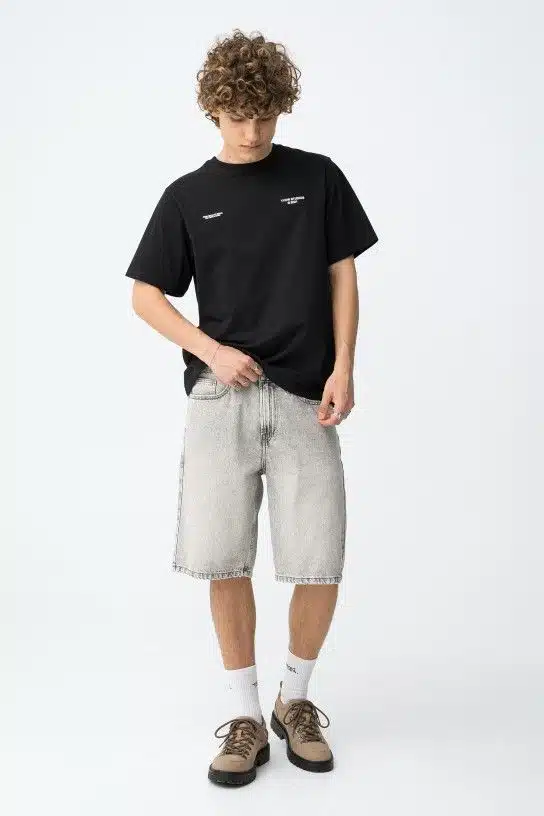 short jean gris clair baggy tiffosi tycw homme ete 2026