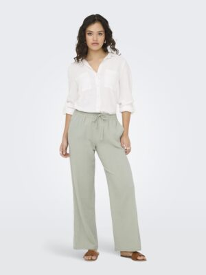 pantalon vert clair gaze de coton coupe large jdy femme ete 2026