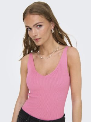 top rose bretelles maille cotelee jdy femme ete 2026