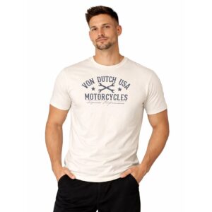 T-shirt beige Motor Cycles Von Dutch homme disponible chez Casual Sénas proche Salon-de-Provence et Cavaillon
